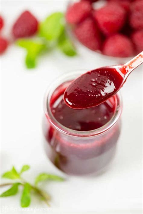 Raspberry Sauce - How To Make Raspberry Coulis - 5 Minutes for Mom