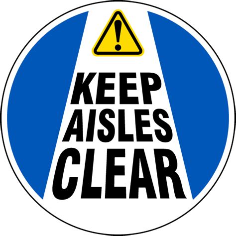 Keep Aisles Clear Floor Sign - Get 10% Off Now