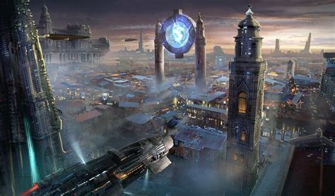 ArtStation - Alien city, Yin Wang | Futuristic art, Sci fi concept art, City art