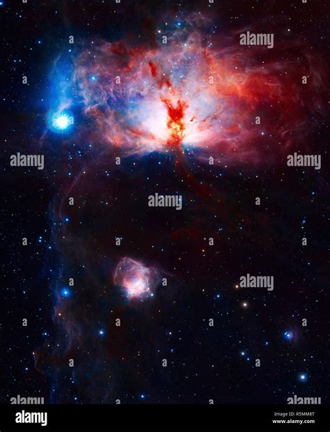 Star-forming region Flame Nebula in the constellation of Orion Stock ...