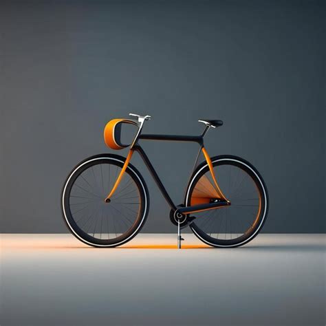 Premium AI Image | a bike with an orange and black frame is shown.