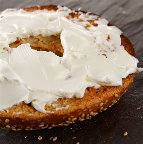 Bagel with Cream Cheese - Prepared Food Photos, Inc.