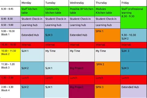 School Time Table Format In Excel Free Download | School timetable ...