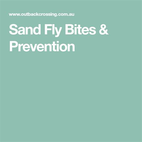 Sand Fly Bites & Prevention Sand Fleas, Calamine Lotion, Oil Sands, Vapor Rub, Mosquito Bite ...