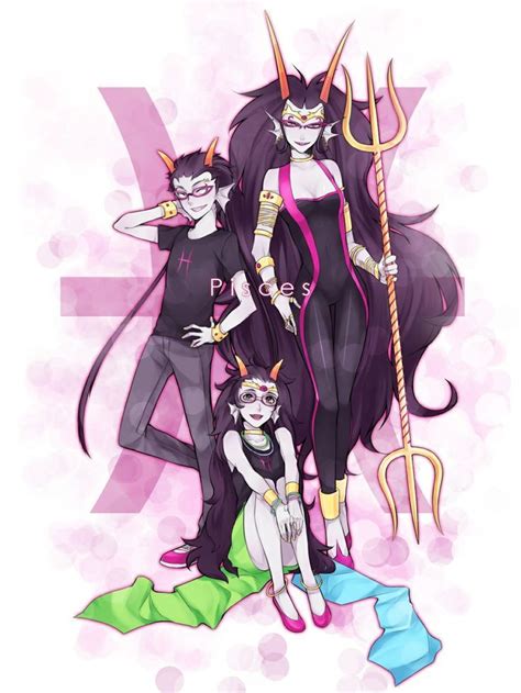 Pisces Feferi Peixes,Meenah Peixes and Condesce Trolls Homestuck, Cosplay Homestuck, Homestuck ...