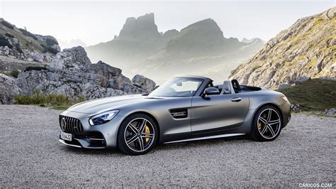 2018 Mercedes-AMG GT C Roadster (Color: Designo Selenit Grey Magno) - Side | Caricos