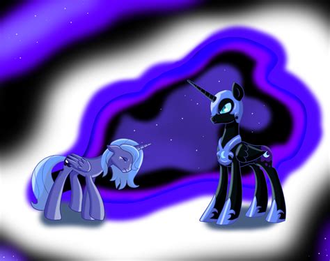 Nightmare Moon and Princess Luna by zoruanna68 on DeviantArt