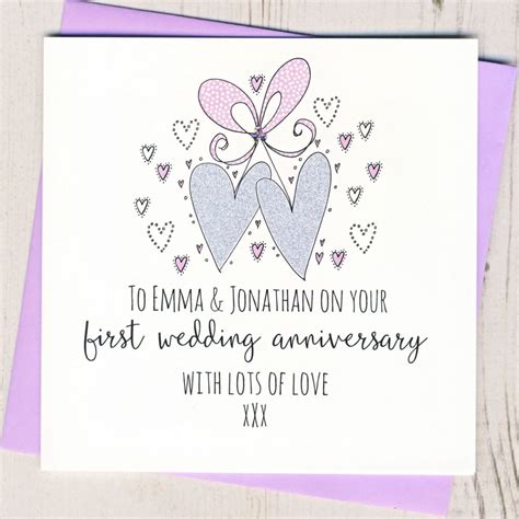 Personalised 1st Anniversary Card