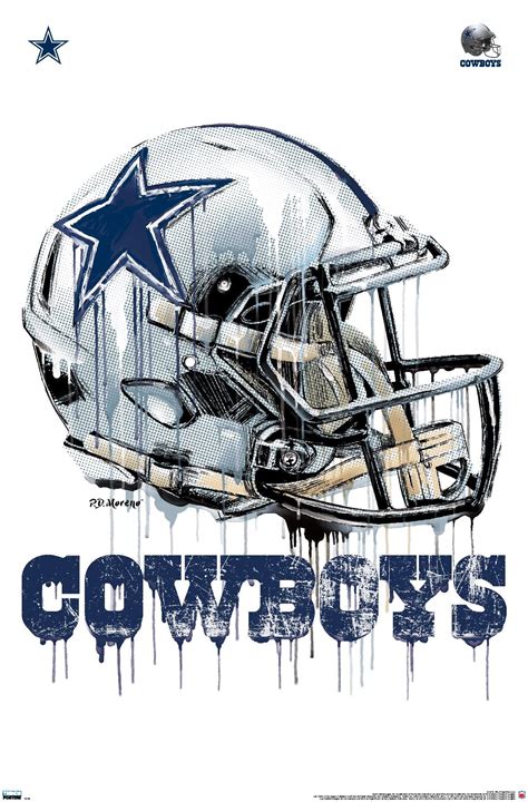 NFL Dallas Cowboys - Drip Helmet 20 Wall Poster, 14.725" x 22.375" - Walmart.com