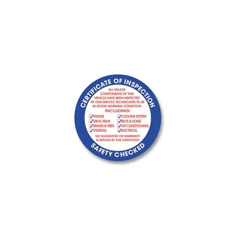 Inspection Sticker | Swifty Communigraphics