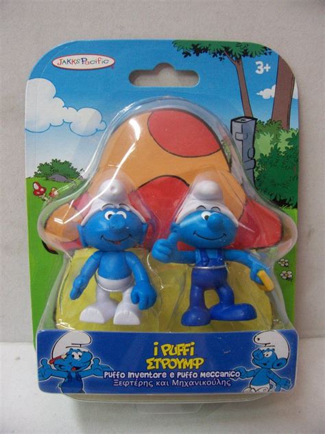 Jakks Pacific Smurfs HANDY SMURF & CLOCKWORK SMURF 2.4" MOC, 2009 | eBay