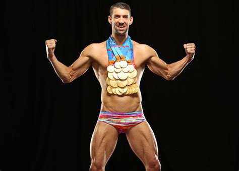 Michael Phelps Poses With All His Gold Medals