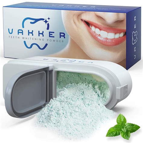 VAKKER Teeth Whitening Powder Kit Mint Flavor Tooth Powder Remove Coffee Smoking Stains ...