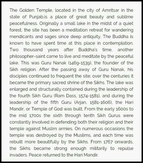 Golden temple paragraph - English - Article - 12887241 | Meritnation.com