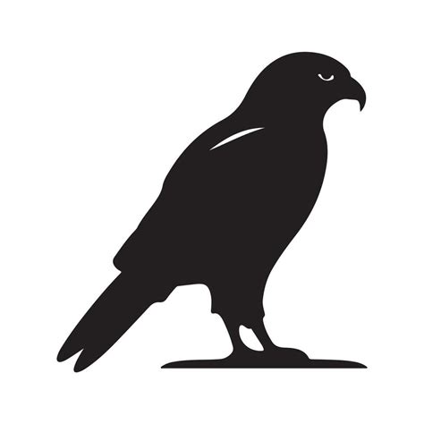 A black Silhouette falcon animal 35390236 Vector Art at Vecteezy