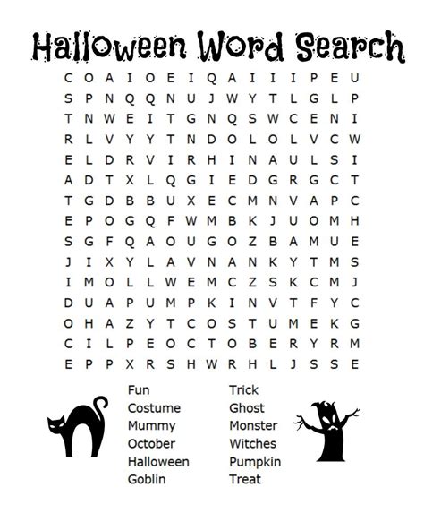 FREE Halloween Word Search & Counting Printables