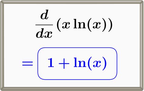 Derivative of x ln(x) with Proofs and Graphs - Neurochispas