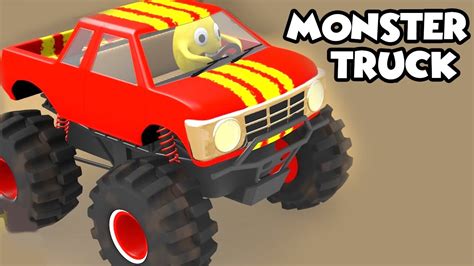 Monster Truck Stunts | Monster Trucks For Children | 3D Animated Cartoon Videos For Kids - YouTube