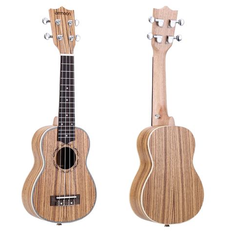 Aliexpress.com : Buy ammoon 21 Ukulele Guitar Acoustic Ukelele Zebrawood 15 Fret 4 Strings ...