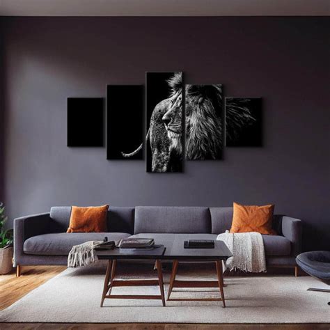 Black and White Lion Wall Art – Canvas Freaks