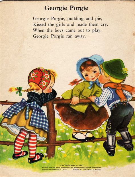 Georgie Porgie, Pudding and Pie . . . . | Children's book illustration, Georgie porgie, Book ...