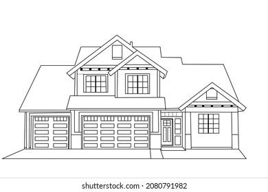 House Black White Clip Art House Stock Vector (Royalty Free) 2080791982 | Shutterstock