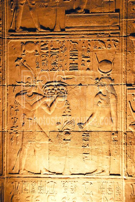 Photo of Temple of Isis Hieroglyphics by Photo Stock Source - temple ...