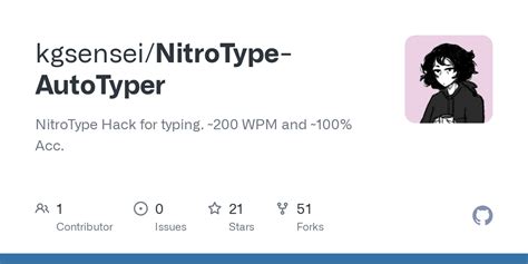 GitHub - kgsensei/NitroType-AutoTyper: NitroType Hack for typing. ~200 ...