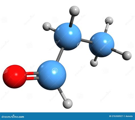 3D Image of Propionaldehyde Skeletal Formula Stock Illustration ...