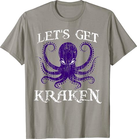 Amazon.com: Funny Kraken Shirt - LET'S GET KRAKEN t-shirt: Clothing