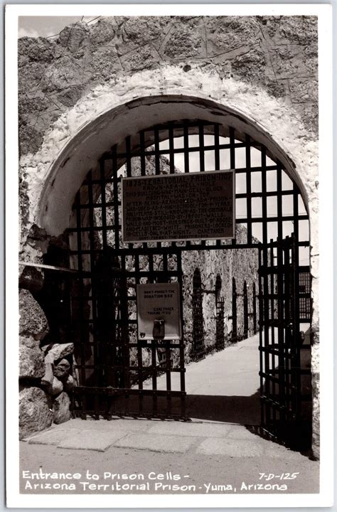 Entrance Prison Cells Yuma Arizona Territorial Prison Real Photo RPPC Postcard | United States ...