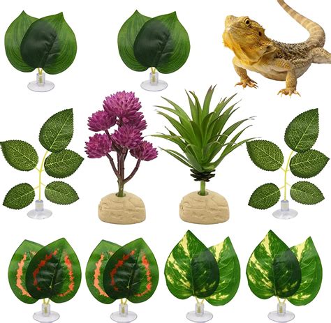 10 PCS Artificial Aquarium Plastic Plants Set Fake Aquatic Plants and ...