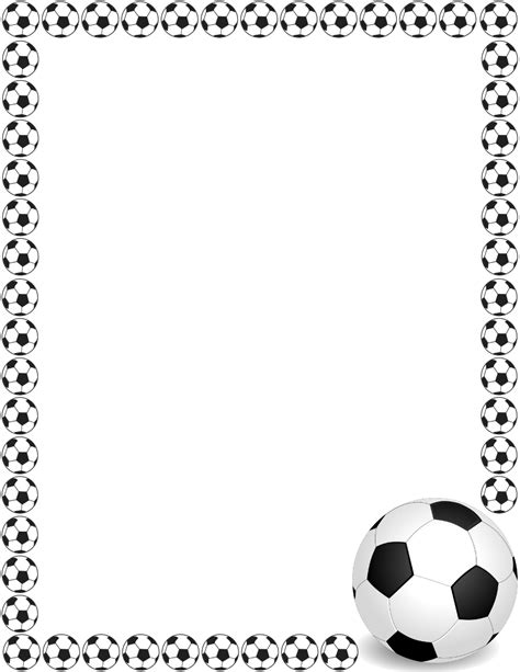 soccer border 2 | Clip art borders, Page borders, Soccer