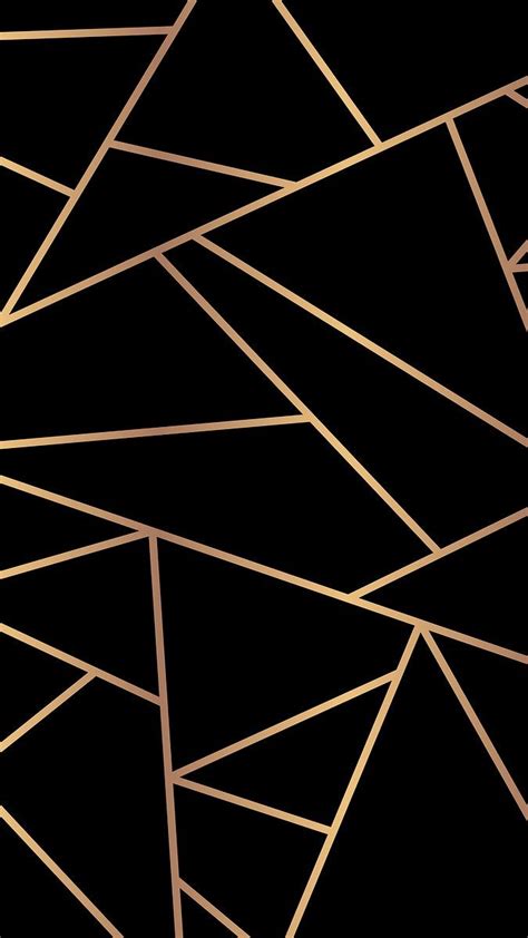 Triangle Geometric Pattern PSD Gold Black Background