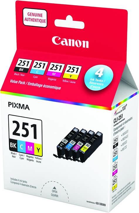 Canon Genuine CLI-251 BK,C,M,Y Ink Value Pack : Amazon.ca: Office Products