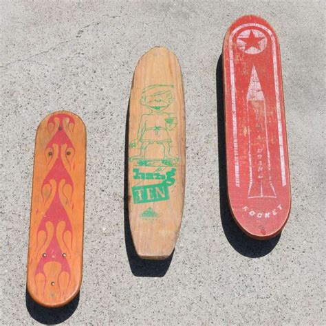 Collection of Three 1960's Wooden Skateboards at 1stdibs