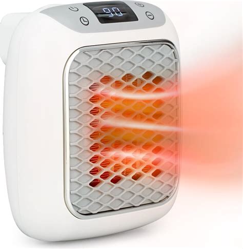 Amazon.com: HeatWell Small Space Heater Plug In - 800w Mini Wall Mount ...