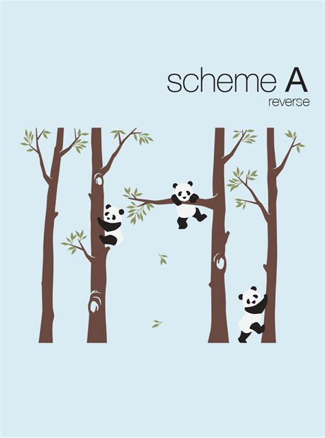 Trees with Pandas Wall Decal