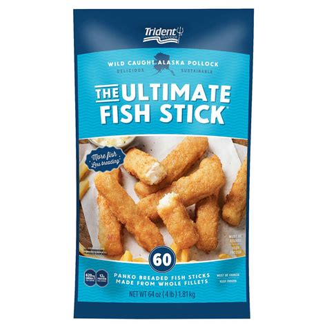 Trident Seafoods Panko Breaded Wild Caught Alaskan Pollock Fish Sticks, 4 lbs in 2022 | Fish ...