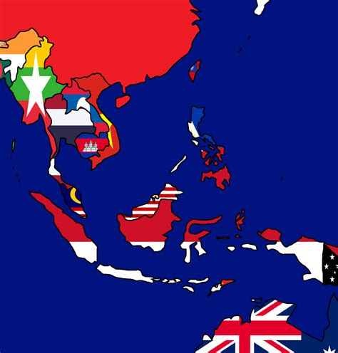 Southeast Asia flag map by MisterSuitcase2004 on DeviantArt