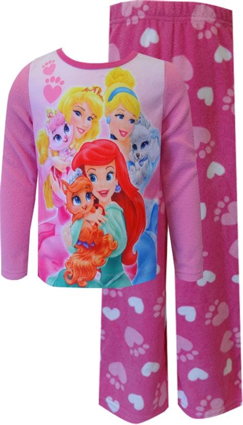 AME Sleepwear Girls' Disney Princesses and Palace Pets Pink 2T Toddler Pajamas - Walmart.com