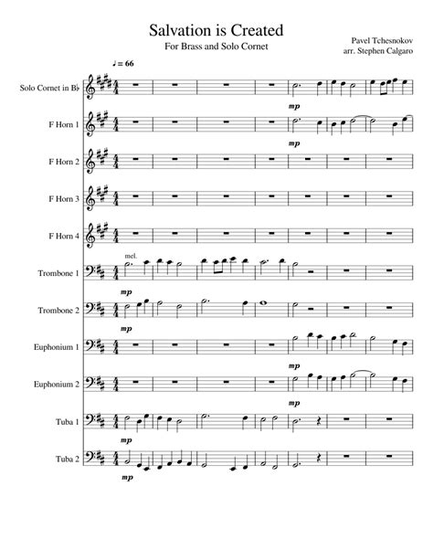 Salvation is Created (Brass Ensemble) Sheet music | Download free in ...