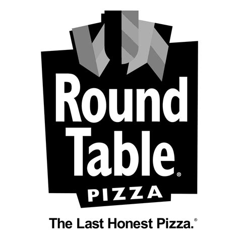 Round Table Pizza Logo Black and White – Brands Logos