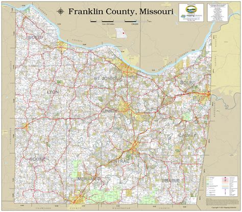 Franklin County Missouri 2022 Wall Map | Mapping Solutions