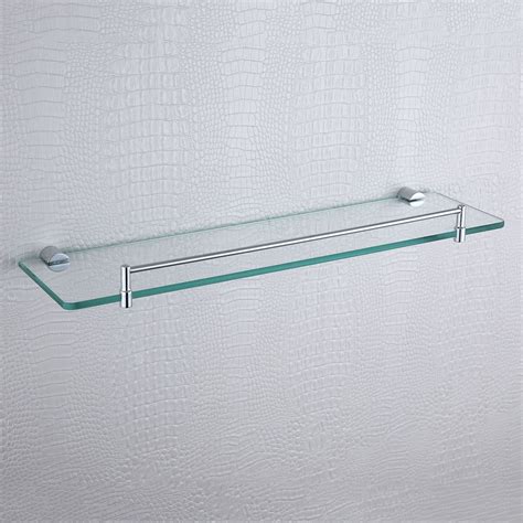 Modern glass shower shelf