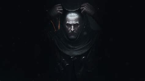 Download wallpaper Warrior, Fantasy, Art, The Witcher, Fiction, Geralt, Illustration, Witcher ...