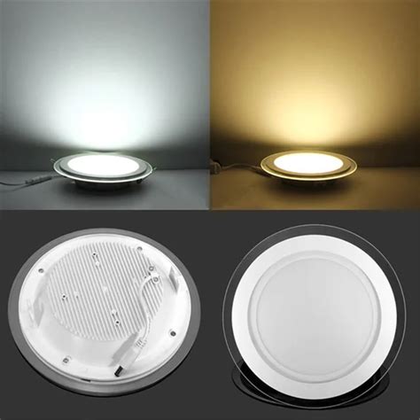 6W 9W 12W 18W LED Panel Downlight Round Glass Cover Lights High Bright Ceiling Recessed Lamps ...