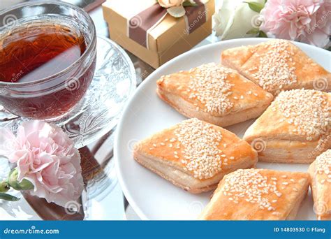 Cakes and chinese tea stock photo. Image of cakes, entertainment - 14803530