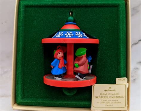 Vintage Hallmark Skater's Carousel Christmas Ornament 1981 - Etsy