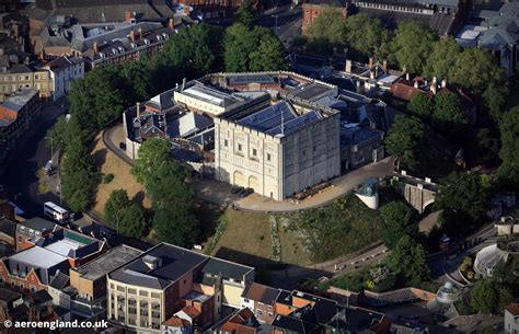 aeroengland | aerial photograph of Norwich Castle , Norfolk, England UK.